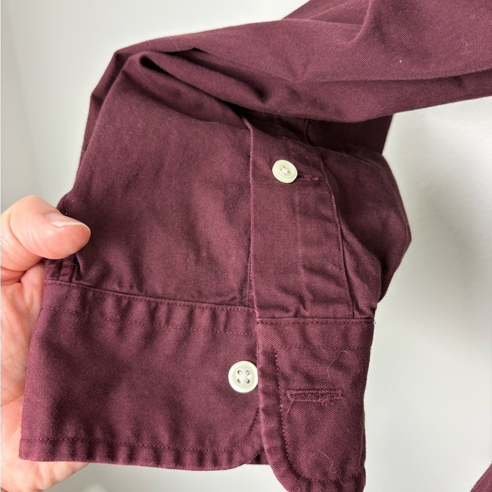 Vintage 90s Polo Ralph Lauren Men's Burgundy Button-Up Shirt size XL 100% cotton - Picture 7 of 11